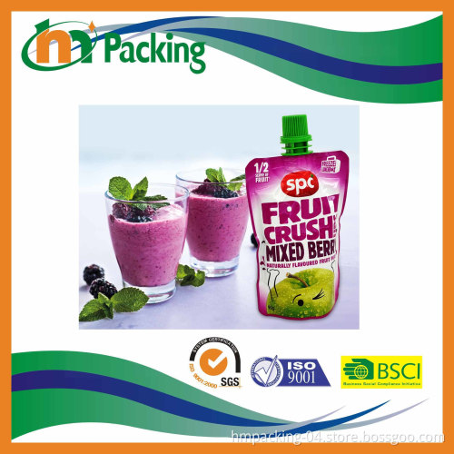Plastic Stand up Spout Food Retort Pouch for Juice Packaging